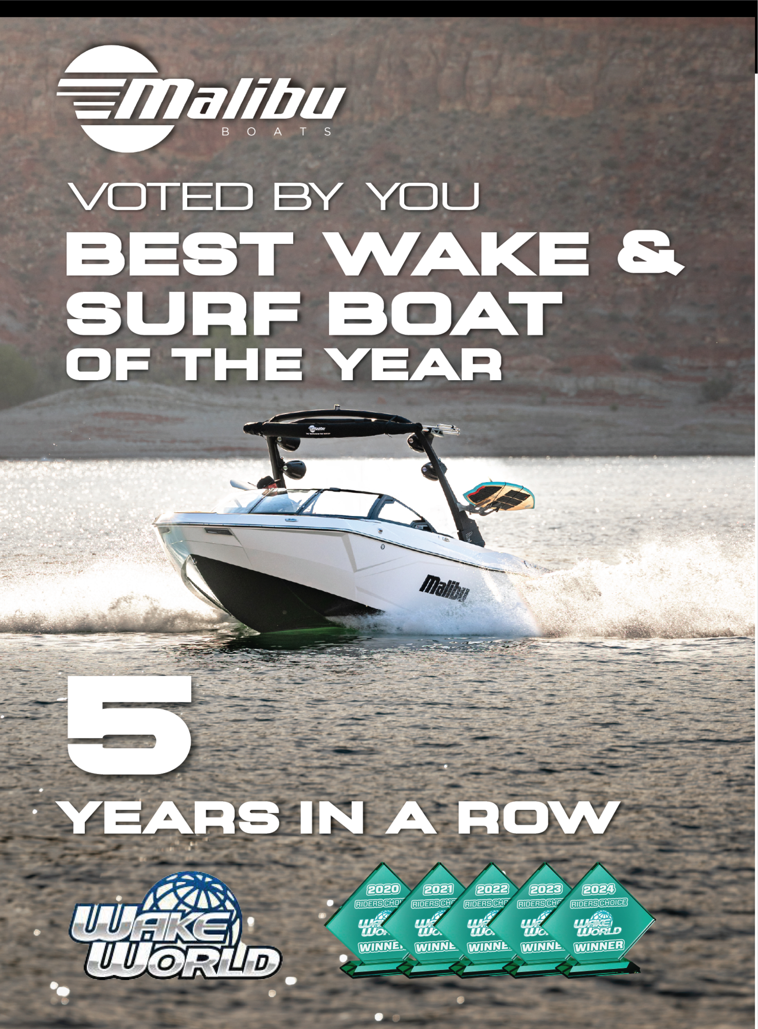 Malibu Boats 23 lsv is the best wake surf boat 5 years in a row and best selling boat of all time